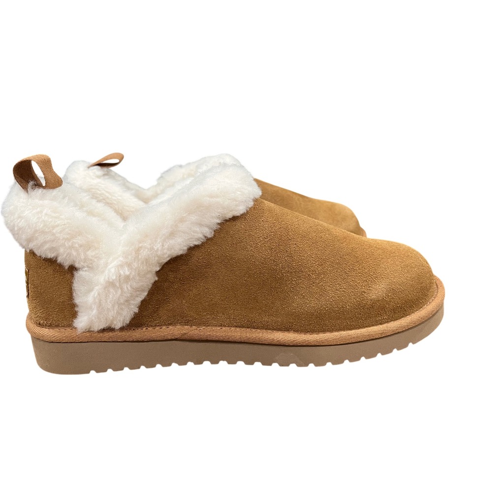 Koolaburra by UGG Burree Chestnut Suede Faux Fur Slipper Boots 1133080 Womens 9